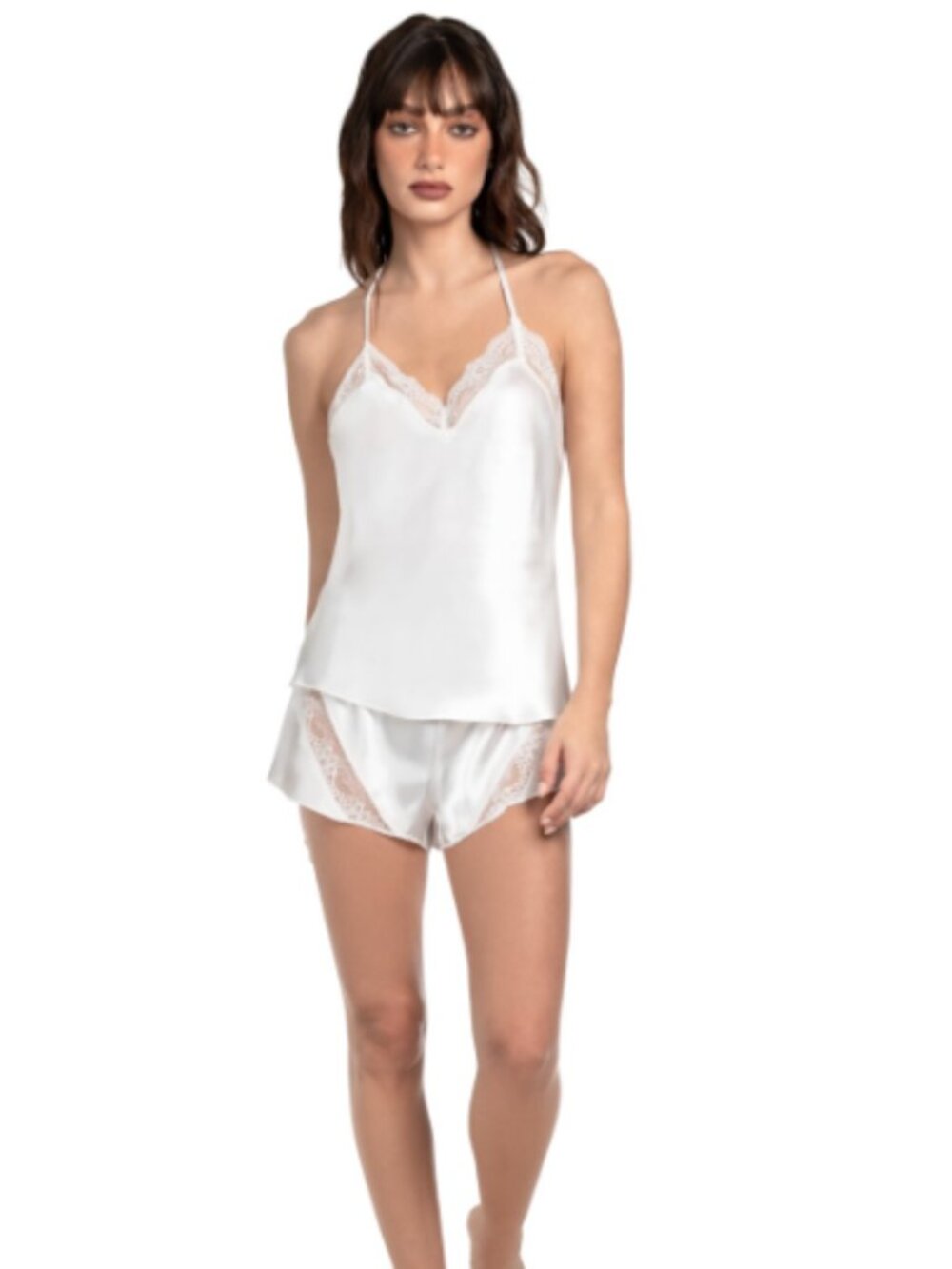 Linea Donatella Women's 2-Pc Pajama Set White Size M 6396